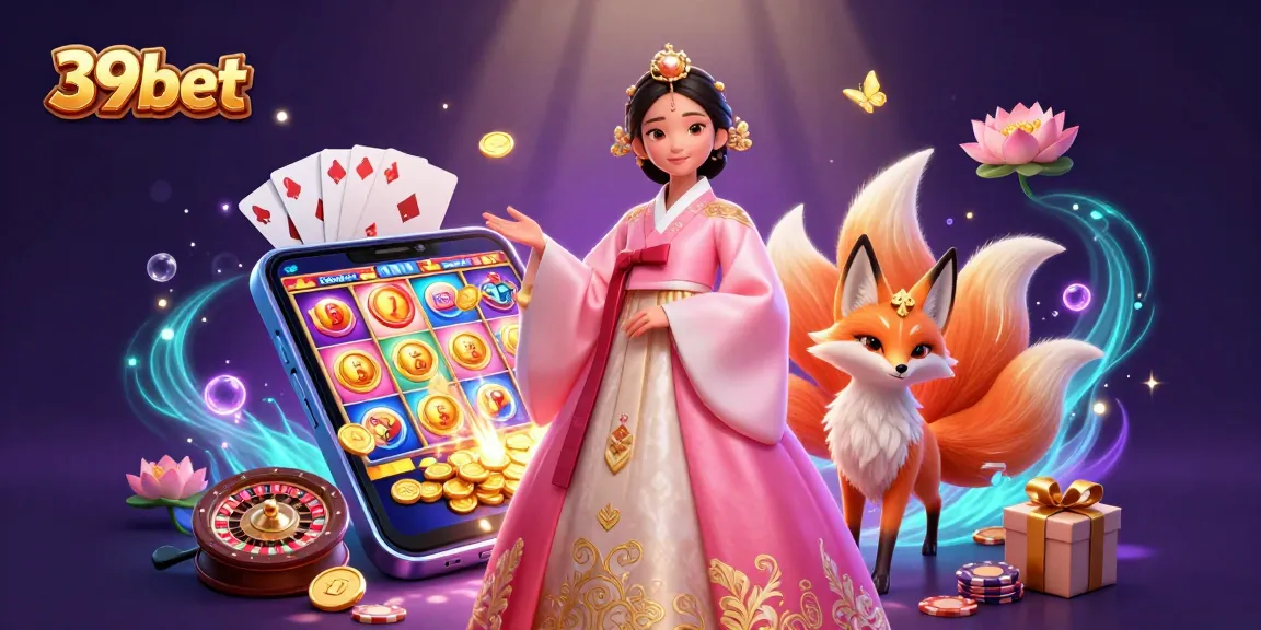 Experience winning with 39bet in this vibrant 3D casino scene filled with dynamic gaming elements.