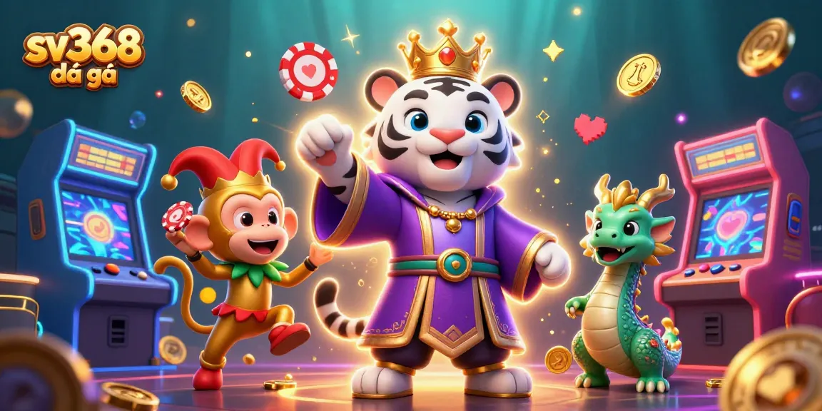Experience the thrill of sv368 đá gà with our animated casino scene featuring vibrant gaming elements.