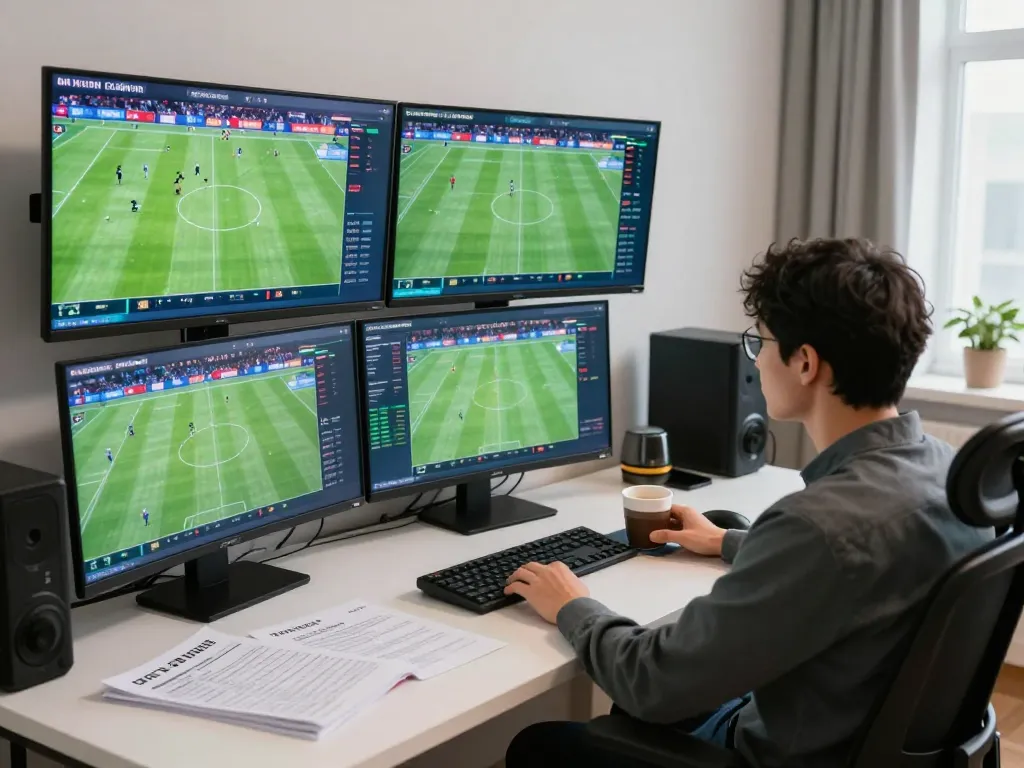 Engaged user analyzing sports odds on tx88f's dynamic betting interface.