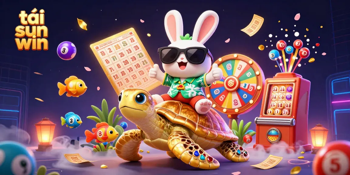 Join the fun and tải sun win with a vibrant 3D scene of a lucky rabbit and a sea turtle!