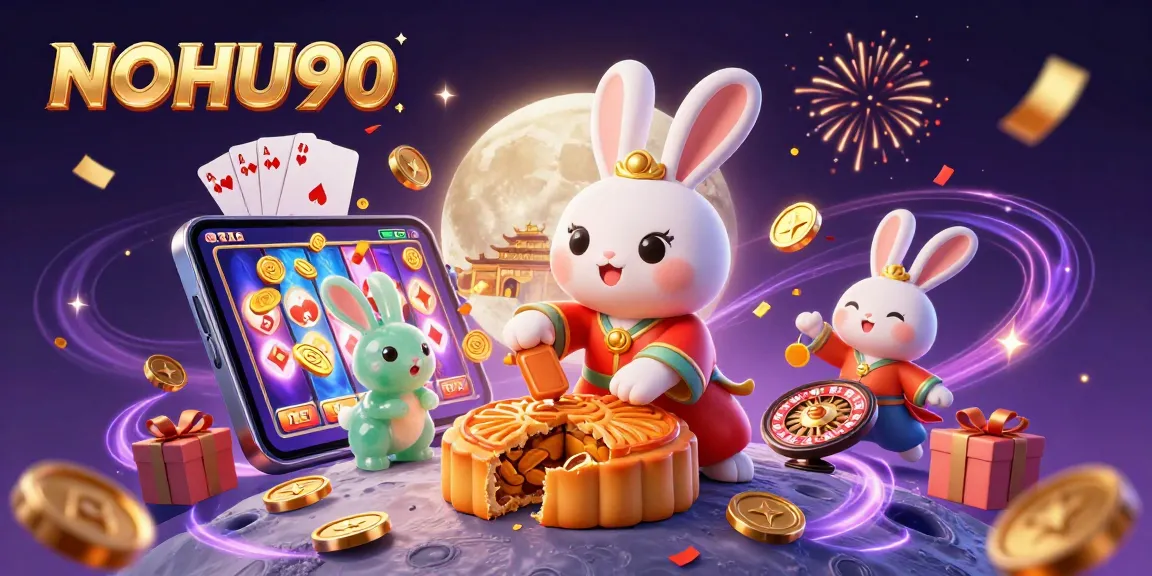 NOHU90 elevates online gaming with vibrant casino action, revealed through enchanting moon imagery.