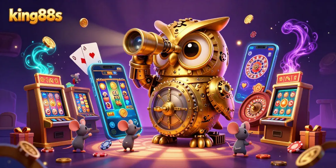 Engage with king88s through a vibrant 3D casino scene filled with enchanting characters and dynamic elements.