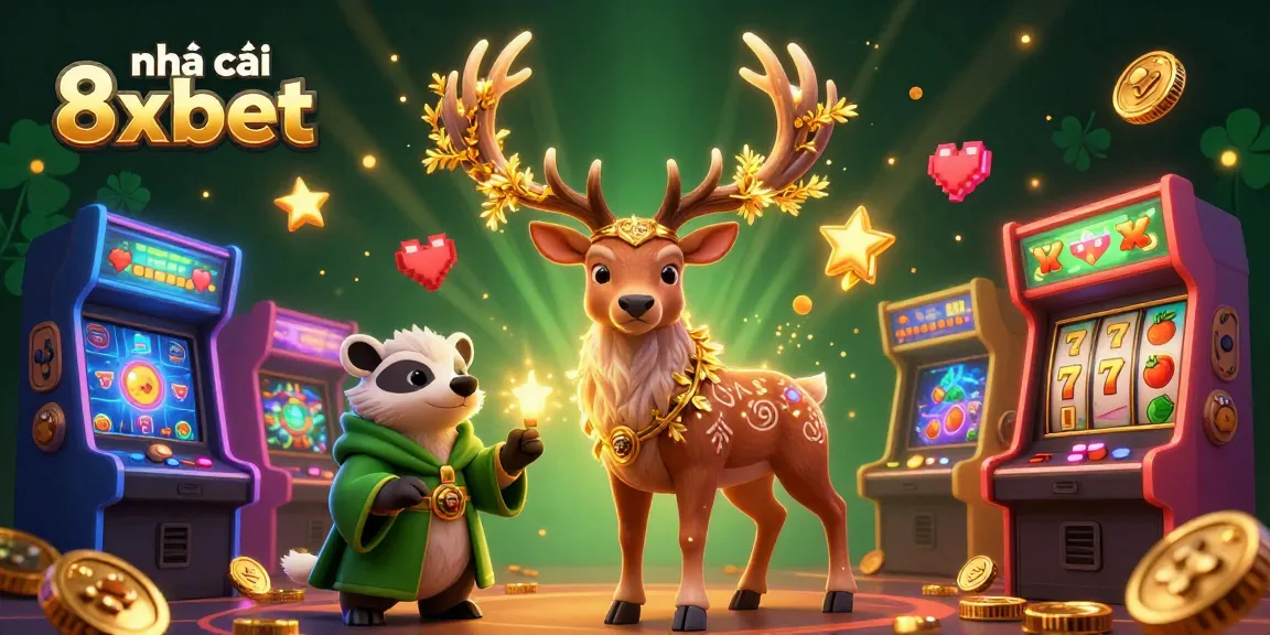 Experience the excitement of nhà cái 8xbet with a vibrant casino illustration showcasing dynamic gaming elements.